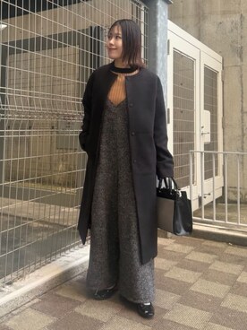 「THE SHOP TK （ザ ショップ ティーケー ）のアイテム（トートバッグ）」を使った、caoriさん（レディース・154cm）の冬コーディネート