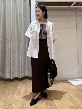 「アイテム（その他、ゴールド系）」を使った、caoriさん（レディース・154cm）の夏コーディネート