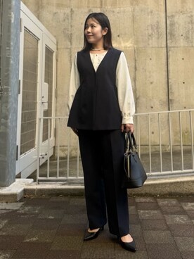 「THE SHOP TK （ザ ショップ ティーケー ）のアイテム（パンプス）」を使った、caoriさん（レディース・154cm）の冬コーディネート