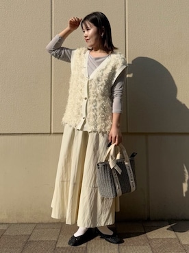 「THE SHOP TK （ザ ショップ ティーケー ）のアイテム（パンプス）」を使った、caoriさん（レディース・154cm）の春コーディネート