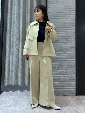 「THE SHOP TK （ザ ショップ ティーケー ）の大人かっこいい 軽やかデニム＆チノブルゾン（ブルゾン、ベージュ系）」を使った、caoriさん（レディース）の春コーディネート