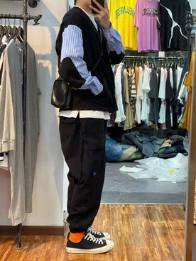 「VANS（バンズ）のアイテム（その他シューズ）」を使った、Azhiさん（メンズ・167cm）の夏コーディネート