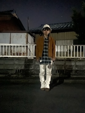 「アイテム（サングラス）」を使った、mottsuさん（メンズ・169cm）の秋コーディネート