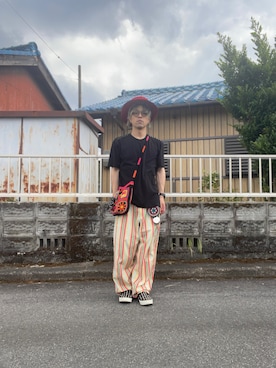 「黒Tシャツ」｜mottsuさん（メンズ・169cm）の秋コーディネート