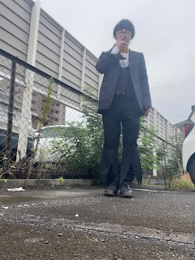 「アイテム（イヤーカフ）」を使った、mottsuさん（メンズ・169cm）の秋コーディネート