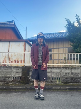 「アイテム（マウンテンパーカー）」を使った、mottsuさん（メンズ・169cm）の冬コーディネート