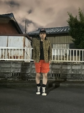 「アイテム（サングラス）」を使った、mottsuさん（メンズ・169cm）の秋コーディネート