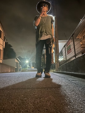 「アイテム（ベスト）」を使った、mottsuさん（メンズ・169cm）の秋コーディネート