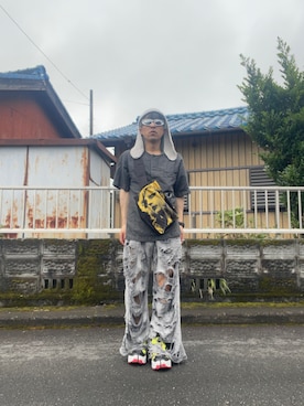 「アイテム（ニットキャップ/ビーニー）」を使った、mottsuさん（メンズ・169cm）の夏コーディネート