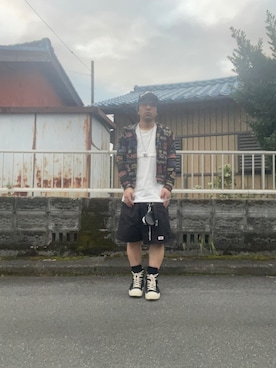 「アイテム（チョーカー）」を使った、mottsuさん（メンズ・169cm）の秋コーディネート