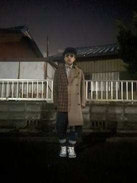 「GANRYU（ガンリュウ）のアイテム」を使った、mottsuさん（メンズ・169cm）の冬コーディネート