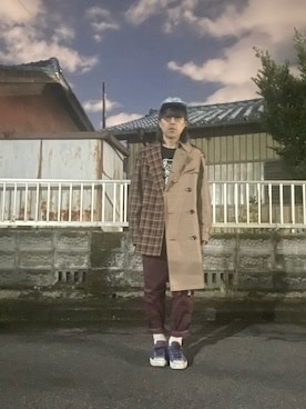 「オトナカジュアル」｜「アイテム（トレンチコート）」を使った、mottsuさん（メンズ・169cm）の冬コーディネート