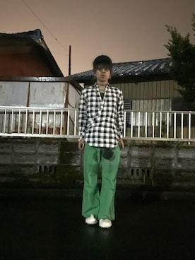 「アイテム（キャスケット）」を使った、mottsuさん（メンズ・169cm）の秋コーディネート