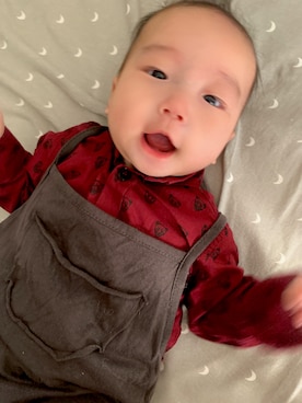 「Little Marc Jacobs（リトルマークジェイコブス）のアイテム（トップス）」を使った、あんさん（キッズ・70cm）の秋コーディネート