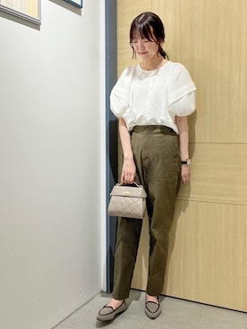 「袖ボリューム」｜「アイテム（パンプス）」を使った、groveさん（レディース・162cm）の夏コーディネート