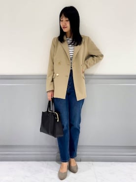 「grove（グローブ）のアイテム（デニムパンツ）」を使った、groveさん（レディース・153cm）の秋コーディネート
