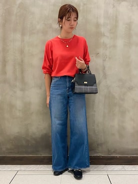 「grove（グローブ）のアイテム（デニムパンツ）」を使った、groveさん（レディース・163cm）の秋コーディネート