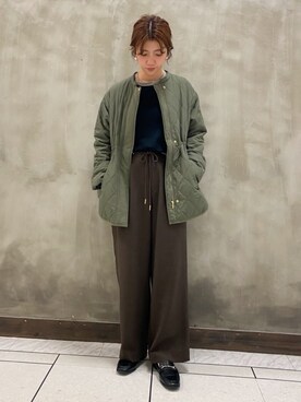 「grove（グローブ）のアイテム（その他アウター）」を使った、groveさん（レディース・163cm）の秋コーディネート