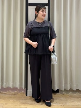 「シルバー」｜「アイテム（その他シューズ）」を使った、groveさん（レディース・156cm）の夏コーディネート