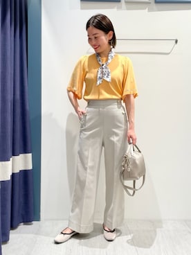 「バレエシューズ」｜「アイテム（財布/小物）」を使った、groveさん（レディース・160cm）の春コーディネート