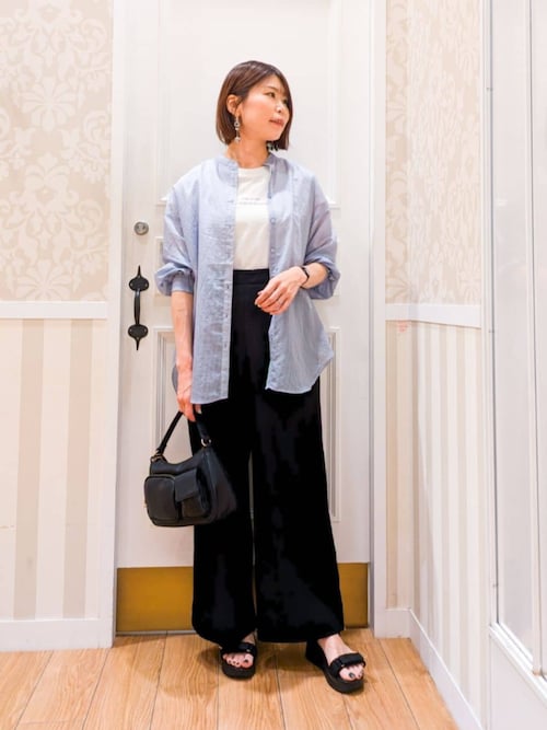 grove - GROVE ストライプTシャツ ストライプシアーシャツ×ロゴTシャツSET（トップス＋インナー