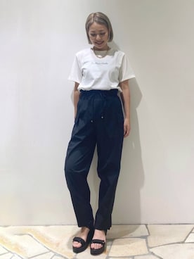 「grove（グローブ）の◆ボリュームメタルチェーンマンテルショートネックレス（ネックレス）」を使った、groveさん（レディース・163cm）の夏コーディネート