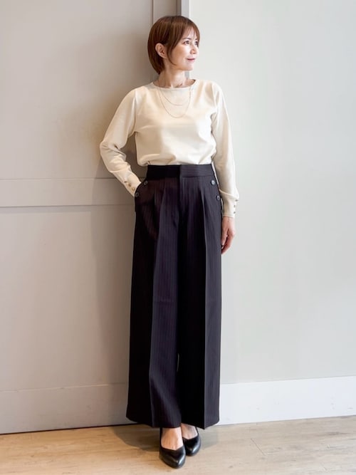 セール】ドビーストライプマリンワイドパンツ（その他パンツ
