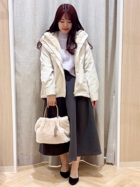 「grove（グローブ）のアイテム（ブルゾン）」を使った、groveさん（レディース・154cm）の冬コーディネート