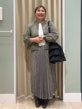 「grove（グローブ）のアイテム（ブルゾン）」を使った、groveさん（レディース・158cm）の秋コーディネート
