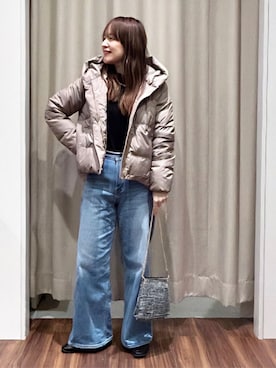 「grove（グローブ）のアイテム（デニムパンツ）」を使った、groveさん（レディース・160cm）の秋コーディネート