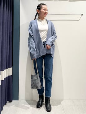 「grove（グローブ）のアイテム（デニムパンツ）」を使った、groveさん（レディース・160cm）の秋コーディネート