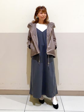 「grove（グローブ）のアイテム（ブルゾン）」を使った、groveさん（レディース・164cm）の秋コーディネート
