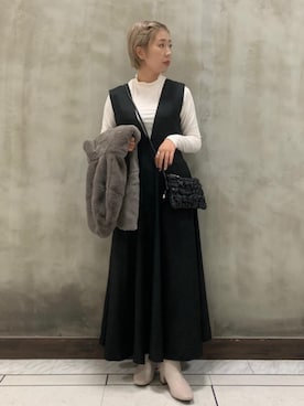 「grove（グローブ）のアイテム（ブルゾン）」を使った、groveさん（レディース・154cm）の秋コーディネート