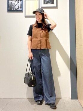 「ボストンバッグ」｜「アイテム（セットアップ）」を使った、groveさん（レディース・155cm）の秋コーディネート