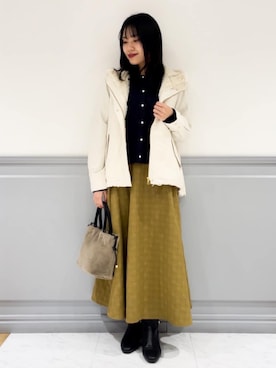 「grove（グローブ）のアイテム（ブルゾン）」を使った、groveさん（レディース・153cm）の冬コーディネート