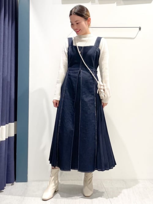 セール】キレイに決まる!脇プリーツジャンドレ（ワンピース