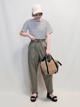 「スポサン」｜「アイテム（キャップ）」を使った、groveさん（レディース・164cm）の春コーディネート