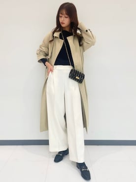 「新作」｜「アイテム（トレンチコート）」を使った、groveさん（レディース・169cm）の冬コーディネート