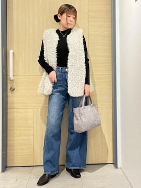 「grove（グローブ）のアイテム（デニムパンツ）」を使った、groveさん（レディース・158cm）の秋コーディネート