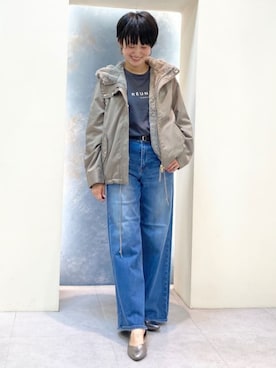 「LEE」｜「アイテム（ブルゾン）」を使った、groveさん（レディース・158cm）の秋コーディネート
