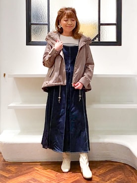 「grove（グローブ）のアイテム（ブルゾン）」を使った、groveさん（レディース・164cm）の秋コーディネート