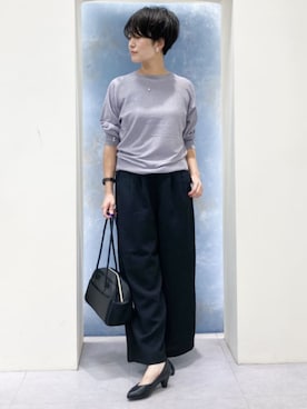 「ボストンバッグ」｜「アイテム（セットアップ）」を使った、groveさん（レディース・158cm）の秋コーディネート