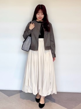 「grove（グローブ）のアイテム（ブルゾン）」を使った、groveさん（レディース・154cm）の秋コーディネート