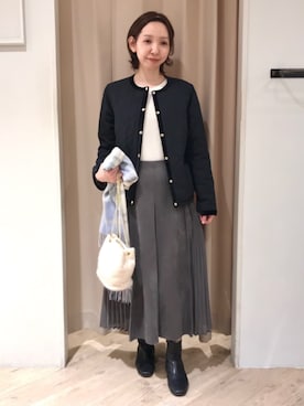 「grove（グローブ）のアイテム（ブルゾン）」を使った、groveさん（レディース・159cm）の秋コーディネート