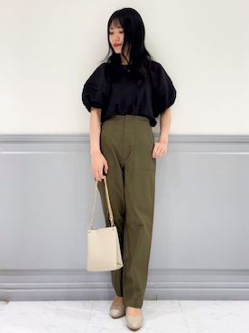 「袖ボリューム」｜「アイテム（パンプス）」を使った、groveさん（レディース・153cm）の夏コーディネート