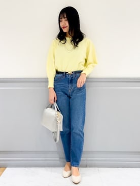 「grove（グローブ）のアイテム（デニムパンツ）」を使った、groveさん（レディース・153cm）の冬コーディネート