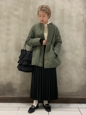 「grove（グローブ）のアイテム（その他アウター）」を使った、groveさん（レディース・154cm）の秋コーディネート