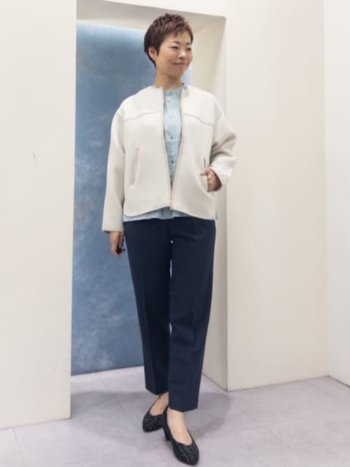 【みこちゃん】未使用【uncrave 】撥水プルーフグログラン ブルゾン grove（グローブ） ブルゾン アウター 「撥水・洗える」マウンテン