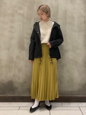 「アウターコーデ」｜「アイテム（パンプス）」を使った、groveさん（レディース・154cm）の秋コーディネート