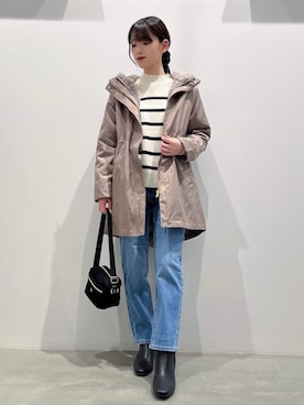 「grove（グローブ）のアイテム（デニムパンツ）」を使った、groveさん（レディース・160cm）の秋コーディネート